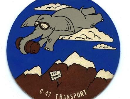 C 47 Hump Transport Patch, leather, handpainted For Cheap