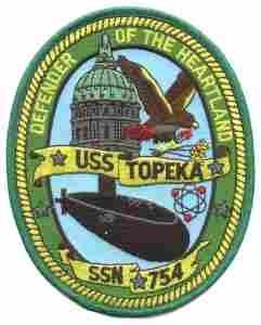 USS TOPEKA KANSAS SSN754 Navy Submarine patch Supply