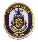 BB64 USS Wisconsin US Navy Battleship patch Cheap