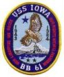 BB61 USS Iowa US Navy Battleship patch on Sale