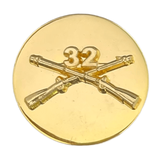 32nd Infantry Enlisted Regimental Branch Of Service Insignia Badge For Sale